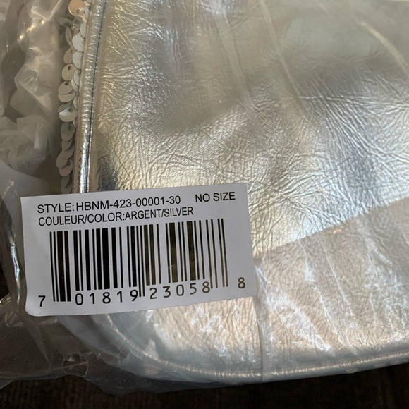 Nicole Miller Silver Sequin Small Faux Leather Purse NWT 🌴 - Picture 9 of 11